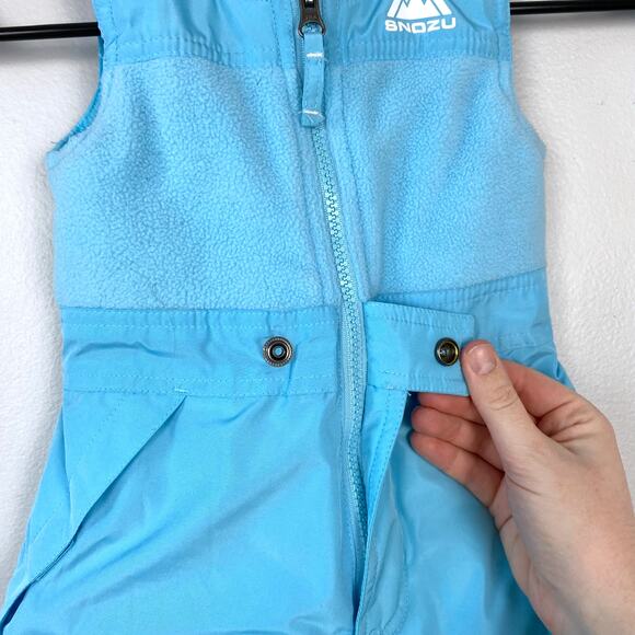 Snozu Toddler Ski Bib Snow Overall Pants Jumpsuit Zip Closure Wide Leg Size 2T - Picture 4 of 9